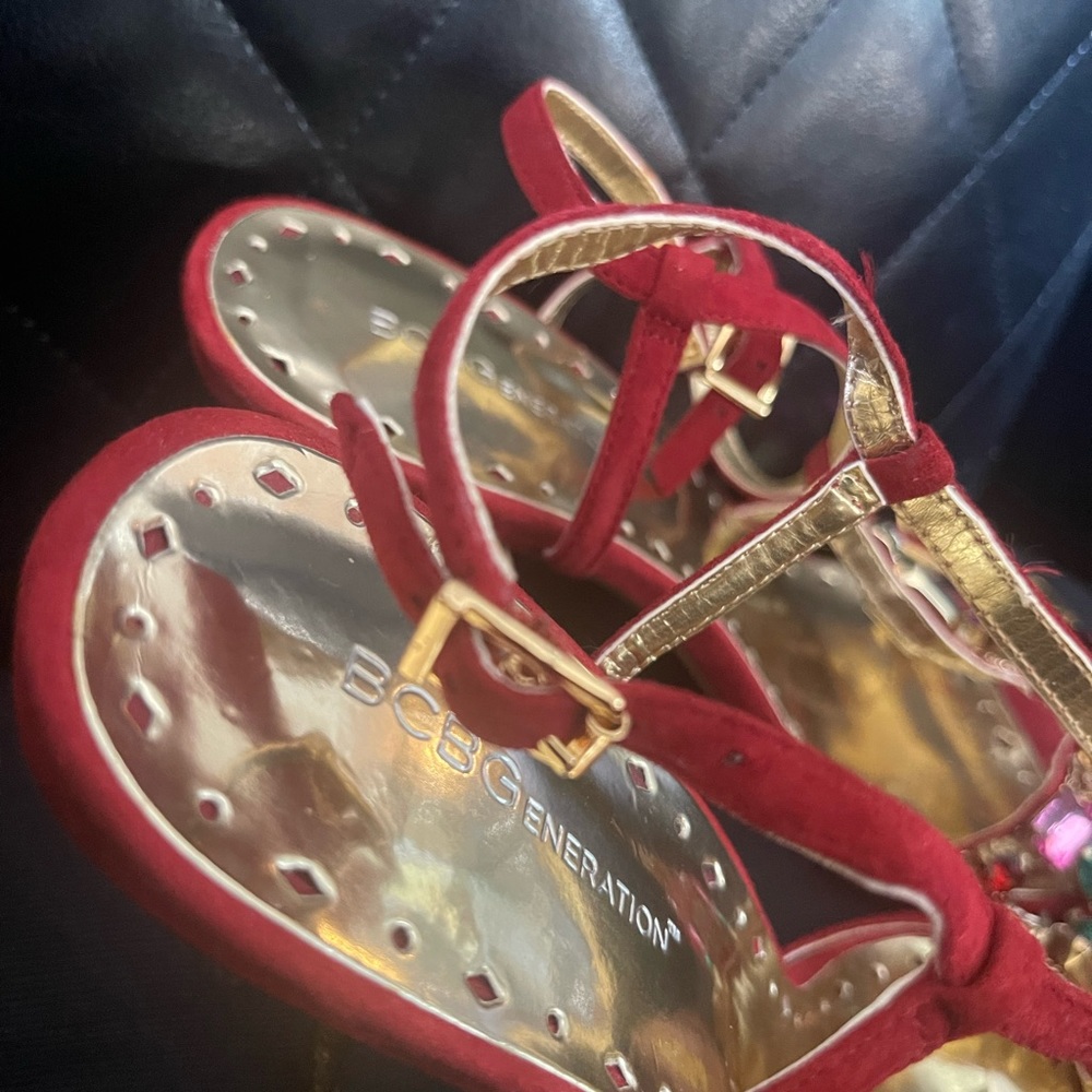 Bcbgeneration Beaded Heels. Euc - image 3